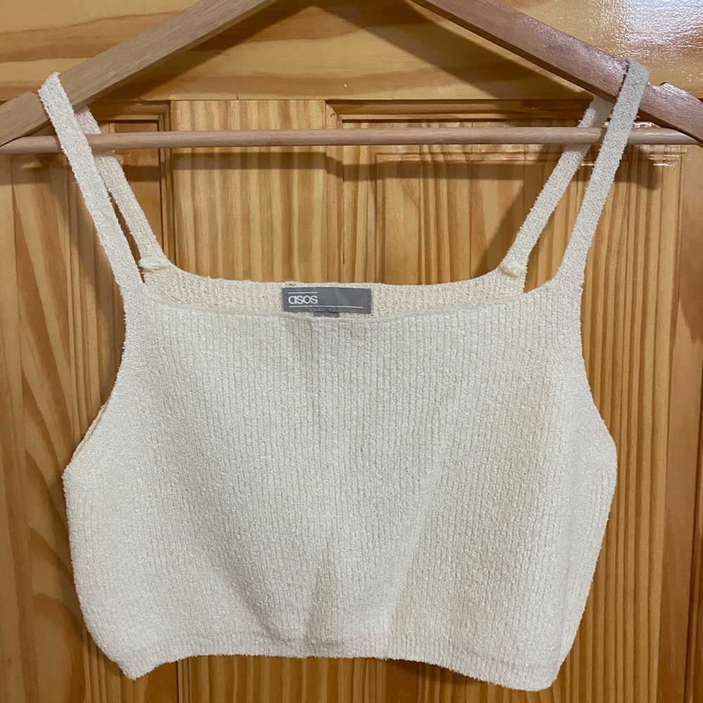 ASOS white cropped tank